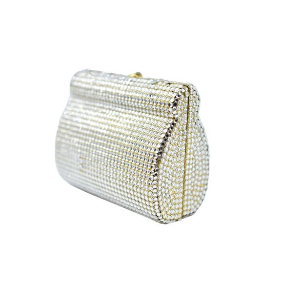 Rachel & Co Vintage Clutch Rhinestone Crystal Gold Tone Glittering Sparkle Bag - Picture 5 of 11
